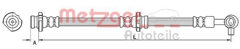 METZGER 4110848 Bremsschlauch f&uuml;r NISSAN VA links