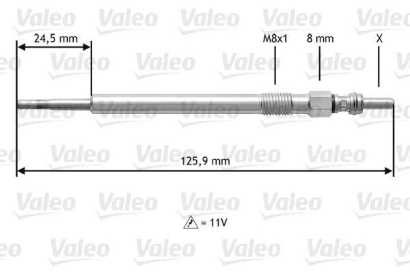 VALEO 345164 Gl&uuml;hkerze VOLVO S60,S80,V70,XC