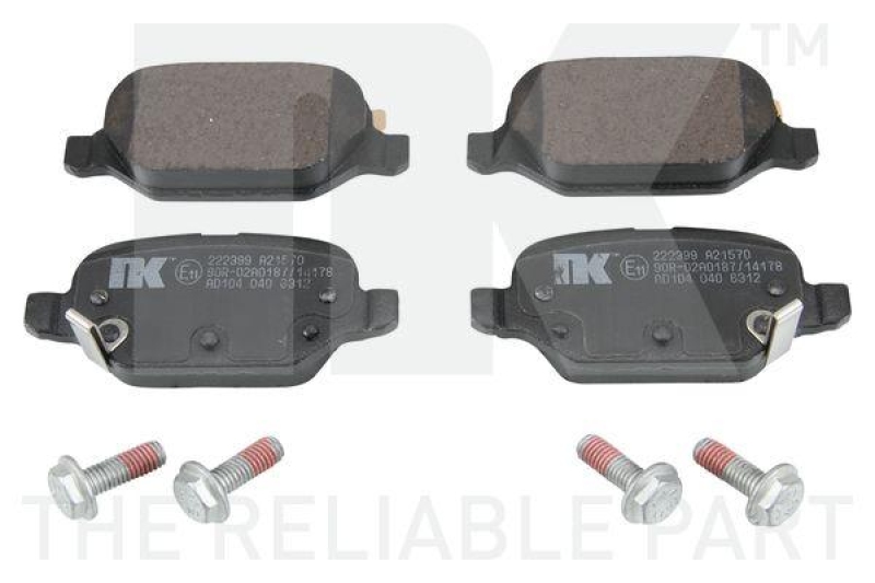 NK 222399 Bremsbelagsatz, Scheibenbremse für FIAT