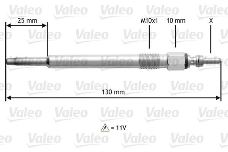 VALEO 345166 Gl&uuml;hkerze CHRYSLER Jeep Cherokee 2.5L