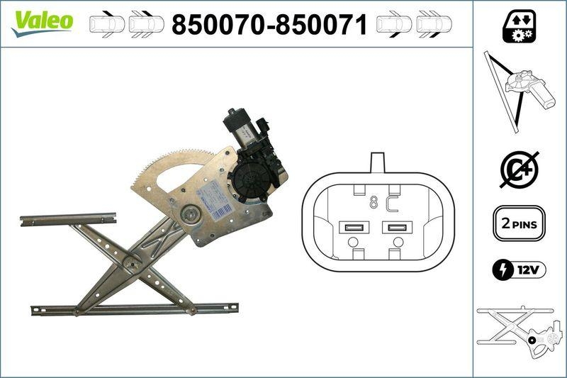 VALEO 850070 Fensterheber vorne links NISSAN Micra