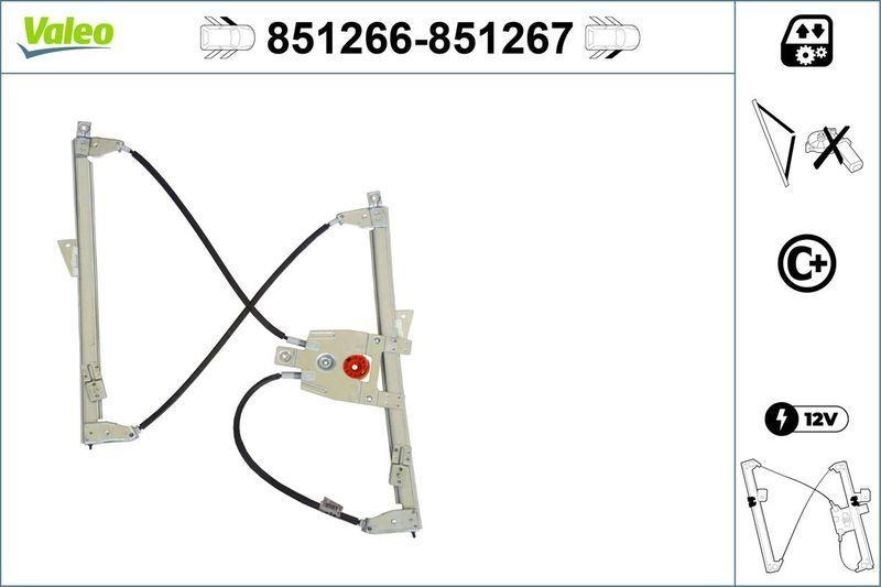 VALEO 851266 Fensterheber (o. Motor) vorne links Citroen C5