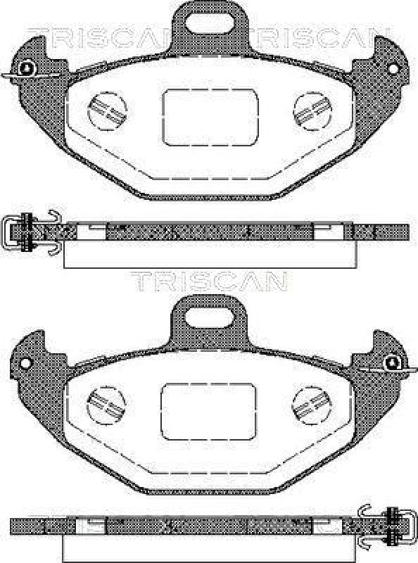 TRISCAN 8110 25007 Bremsbelag Hinten f&uuml;r Renault Laguna