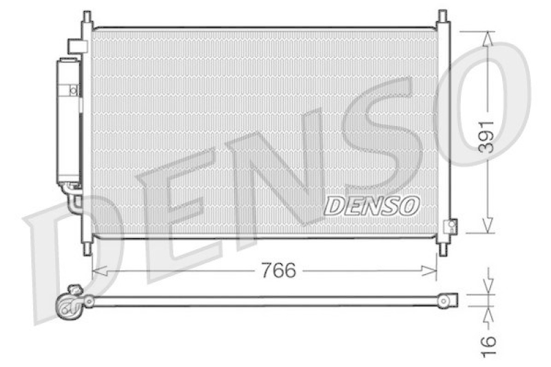 DENSO DCN40005 Kondensator A/C HONDA FR-V (BE) 1.8 (2007 - )