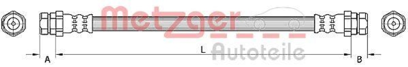 METZGER 4110883 Bremsschlauch f&uuml;r VW HA links/rechts