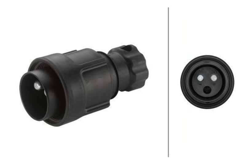 HELLA 8JA 001 931-061 Stecker, 2 polig