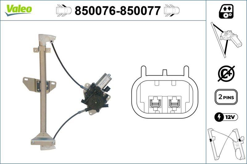 VALEO 850076 Fensterheber vorne links NISSAN Almera