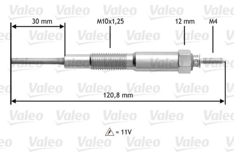 VALEO 345173 Gl&uuml;hkerze MAZDA 626, Premacy