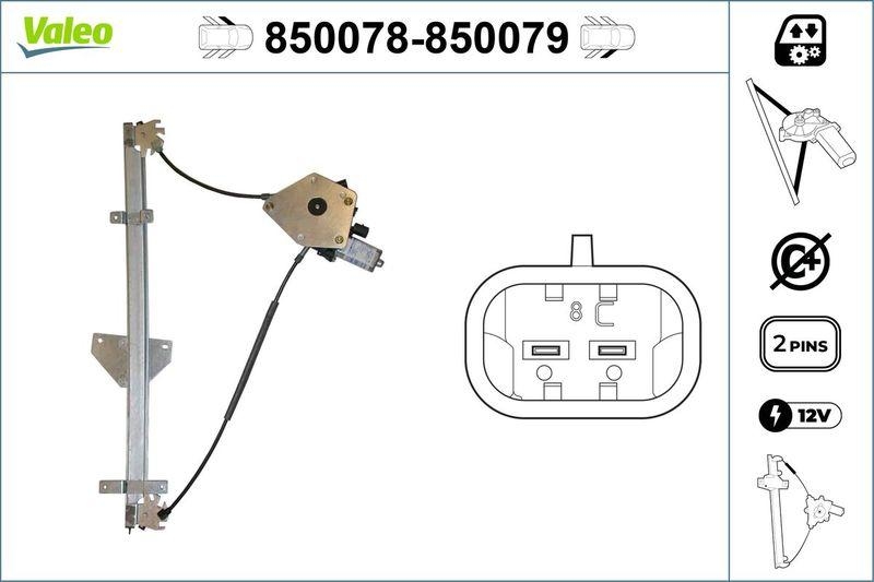 VALEO 850078 Fensterheber vorne links NISSAN Serena