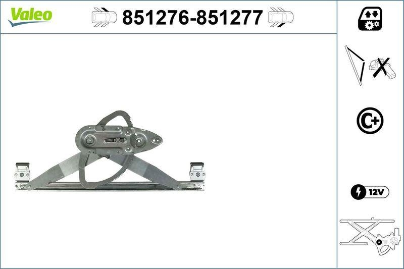 VALEO 851276 Fensterheber (o. Motor) vorne links Ford C-MAX