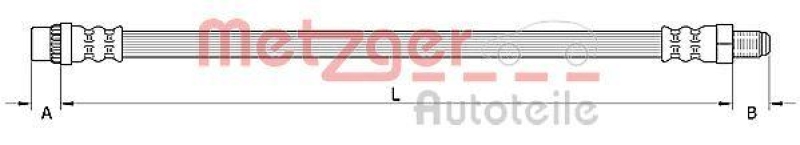 METZGER 4110896 Bremsschlauch f&uuml;r DACIA VA links/rechts