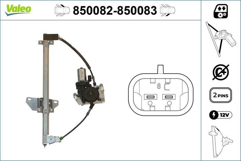 VALEO 850082 Fensterheber vorne links NISSAN Almera