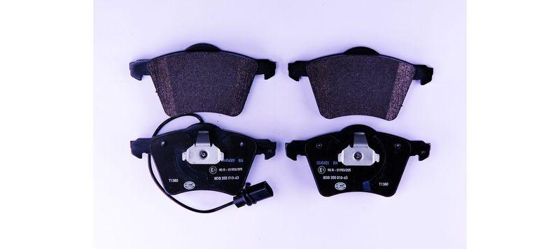 HELLA 8DB 355 010-631 Bremsbelagsatz, Scheibenbremsbelag f&uuml;r VW/FORD/SEAT
