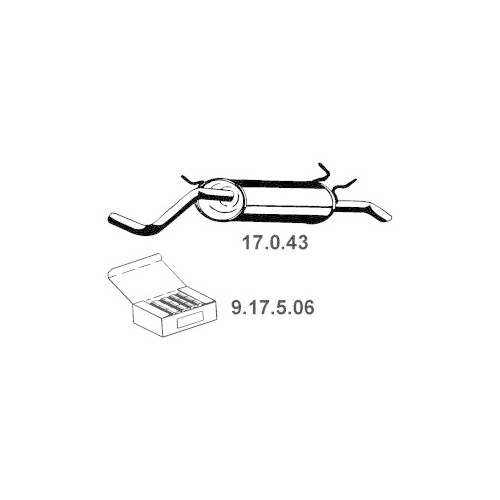 EBERSPÄCHER 17.0.43 Endschalldämpfer 1300mm für Renault
