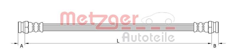 METZGER 4110898 Bremsschlauch f&uuml;r MB VA links/rechts