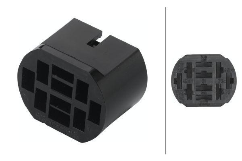 HELLA 8JA 703 947-011 Steckgehäuse, 10 polig Flachsteckhülse