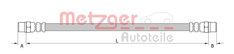 METZGER 4110899 Bremsschlauch f&uuml;r MB HA