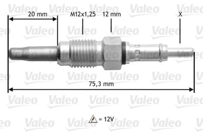 VALEO 345181 Gl&uuml;hkerze VOLVO S70,850 2.5L W