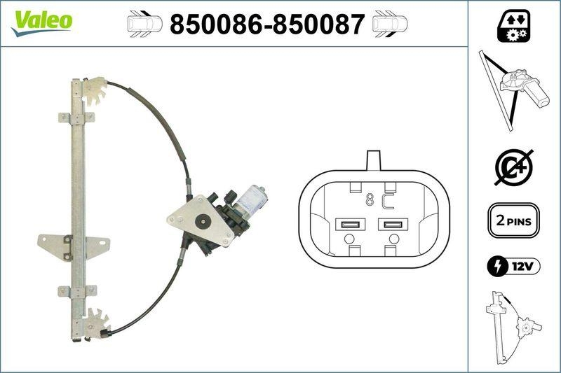 VALEO 850086 Fensterheber vorne links DAEWOO Lanos