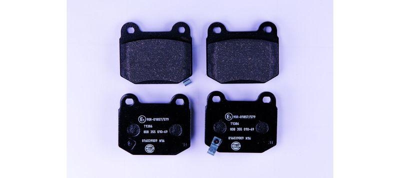 HELLA 8DB 355 010-691 Bremsbelagsatz, Scheibenbremsbelag f&uuml;r NISSAN/SUBARU/MITSU.