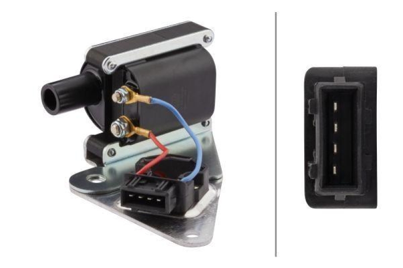 HELLA 5DA 358 000-101 Z&uuml;ndspule, 4 polig f&uuml;r VOLVO/RENAULT