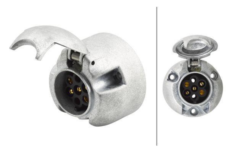 HELLA 8JB 001 940-001 Steckdose, 5 polig mit Schraubanschluss