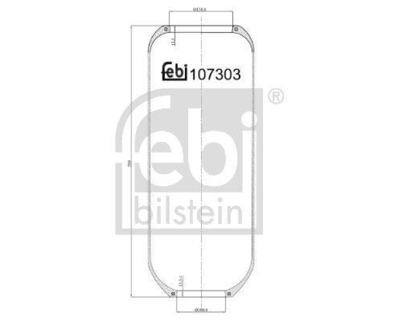 FEBI BILSTEIN 107303 Luftfederbalg ohne Kolben für Iveco