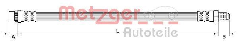 METZGER 4110924 Bremsschlauch f&uuml;r PEUGEOT VA links/rechts