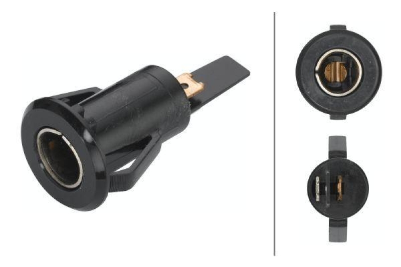 HELLA 8JB 002 286-021 Steckdose, Einbau Einbaudicke 2 mm