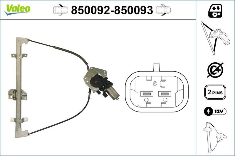VALEO 850092 Fensterheber vorne links FORD Fiesta