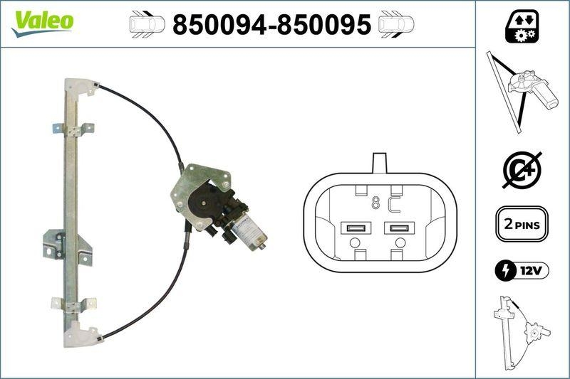 VALEO 850094 Fensterheber vorne links FORD Fiesta