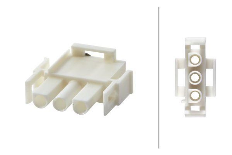 HELLA 8JA 180 663-002 Steckgeh&auml;use Mate-N-Lock 3 polig, Rundstecker