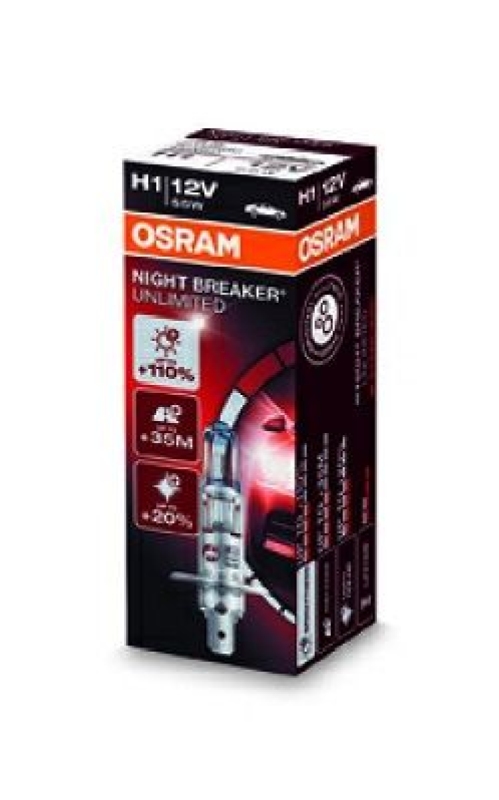 B-Ware OSRAM 64150NBU Glühbirne H1 NIGHT BREAKER UNLIMITED 55W