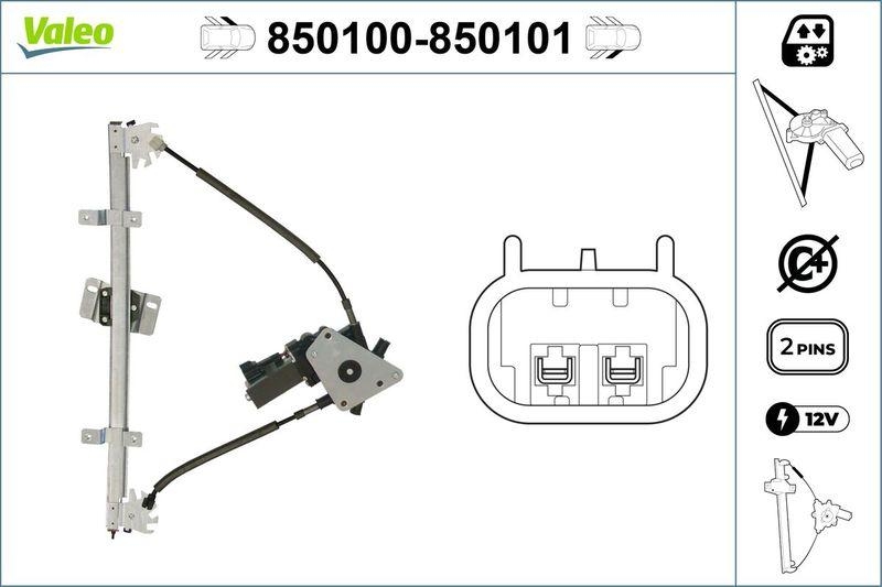 VALEO 850100 Fensterheber vorne links FORD Mondeo