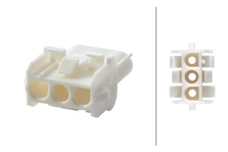 HELLA 8JA 180 664-002 Steckgeh&auml;use Mate-N-Lock 3 polig, Rundsteckh&uuml;lse