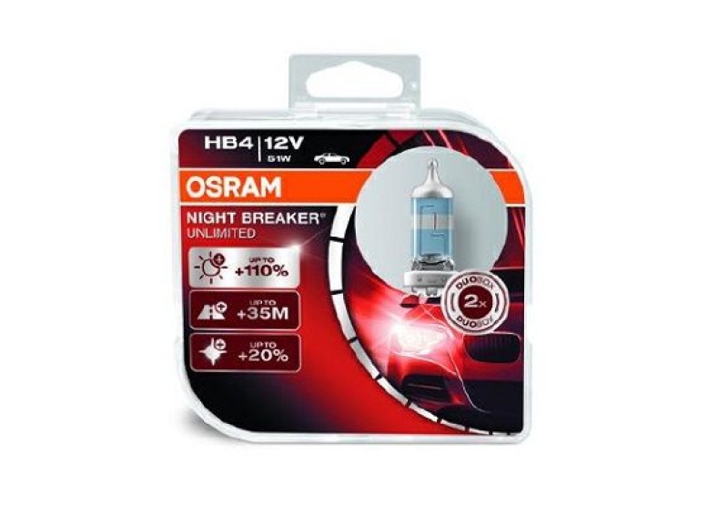 B-Ware OSRAM 9006NBU-HCB Glühbirnen HB4 NIGHT BREAKER UNLIMITED 51W