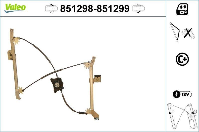 VALEO 851298 Fensterheber (o. Motor) vorne links VW EOS