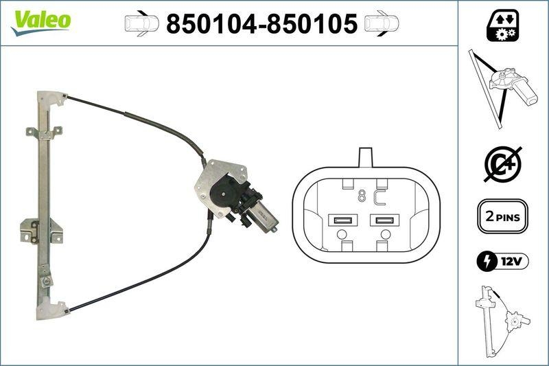 VALEO 850104 Fensterheber vorne links FORD Fiesta