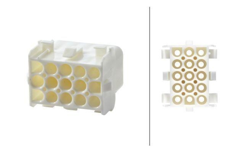 HELLA 8JA 180 664-032 Steckgeh&auml;use Mate-N-Lock 15 polig, Rundsteckh&uuml;lse