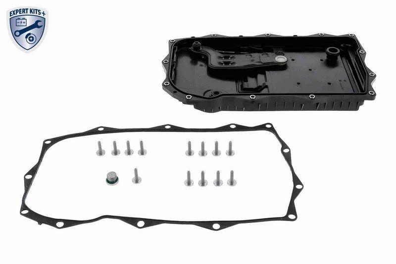 VAICO V48-0479 Ölwanne, Automatikgetriebe 8-Gang (8P70H, Hybrid) mit Filter, Dicht für LAND ROVER