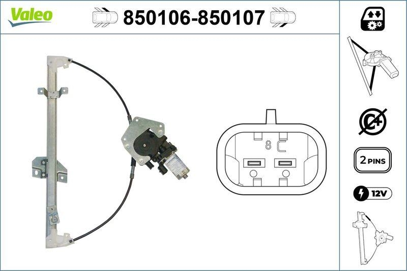 VALEO 850106 Fensterheber vorne links FORD Fiesta