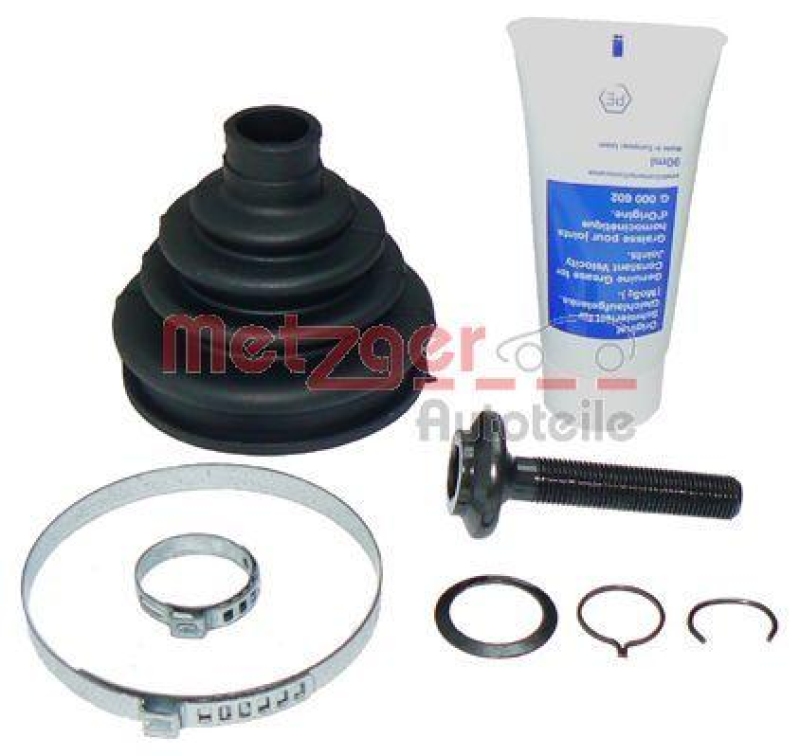 METZGER 751.016K Faltenbalgsatz, Antriebswelle f&uuml;r AUDI RADSEITIG GUMMI