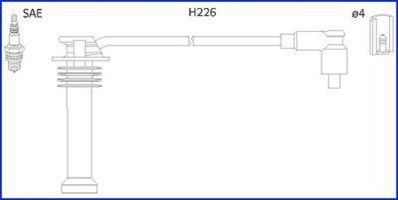 HITACHI 134672 Zündkabelsatz für FORD u.a.