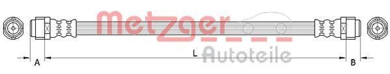METZGER 4110994 Bremsschlauch f&uuml;r PORSCHE VA/HA