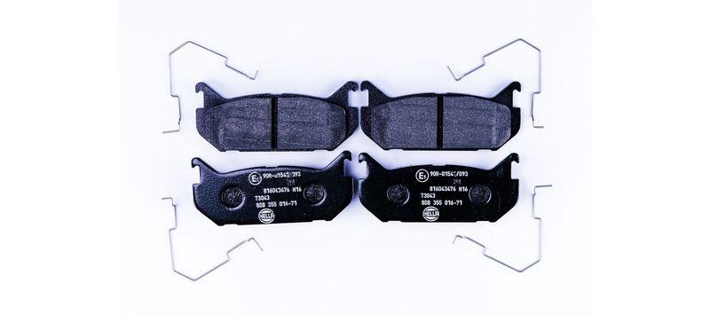 HELLA 8DB 355 016-711 Bremsbelagsatz, Scheibenbremsbelag f&uuml;r MAZDA/FORD USA