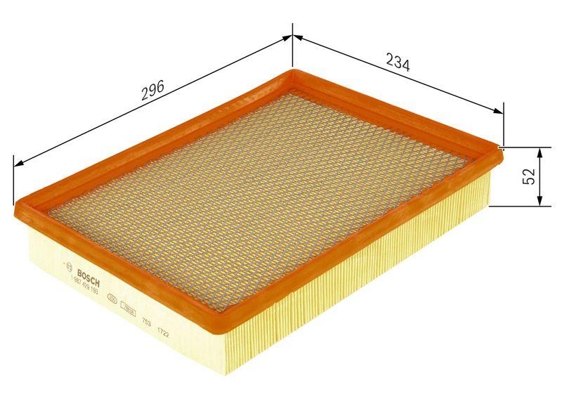 BOSCH 1 987 429 193 Luftfilter