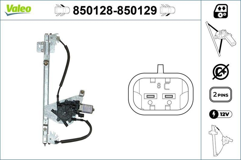 VALEO 850128 Fensterheber vorne links FIAT Duna