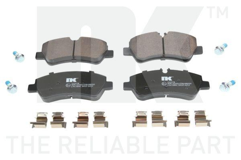 NK 222578 Bremsbelagsatz, Scheibenbremse für FORD
