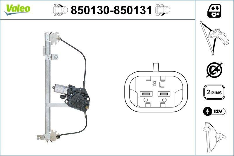 VALEO 850130 Fensterheber vorne links ALFA ROMEO 155