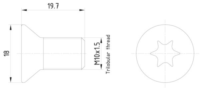 HELLA 8DZ 355 209-111 Schraube, Bremsscheibe f&uuml;r VOLVO/LANDROVER